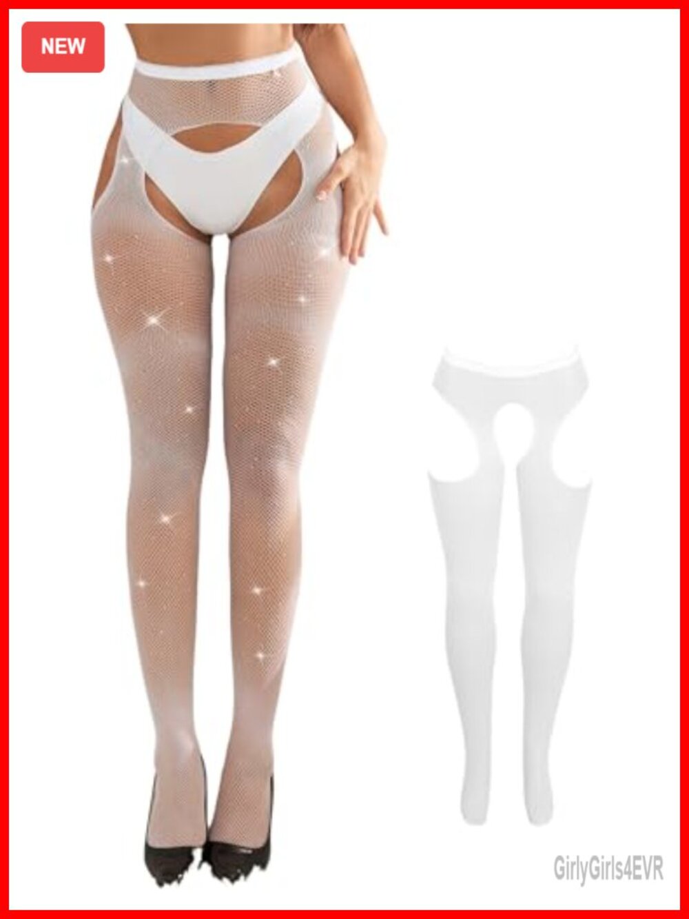 Fishnet Suspender Stocking High Waist Lace Pantyhose Tights